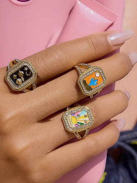 Lulora Statement Ring in Black