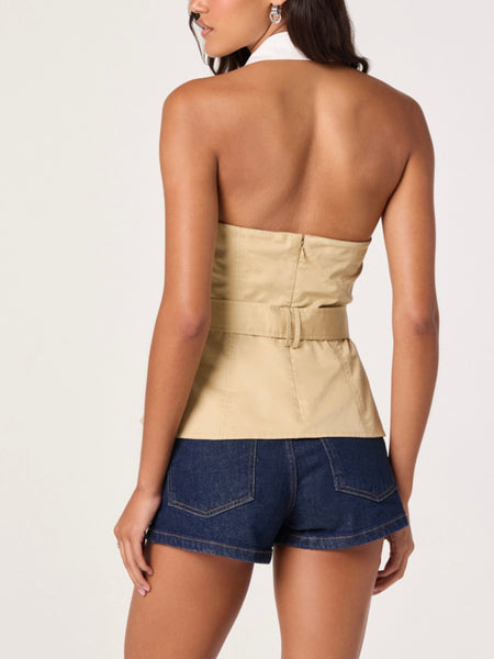 Aleda Top in Khaki