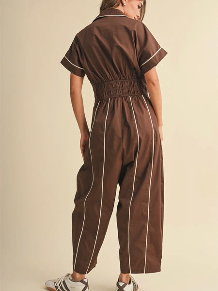 So Jealous Jumpsuit in Brown