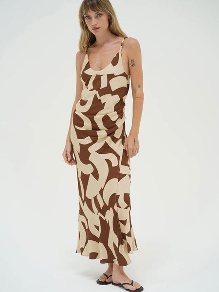 Fareni Dress in Geometric Canyon