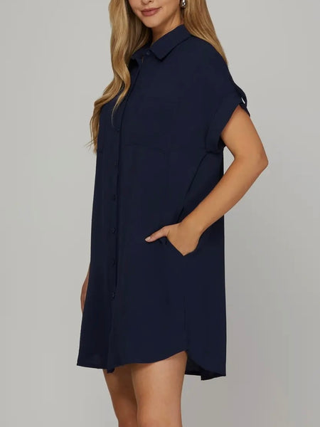 Indigo Ease Dress in Navy