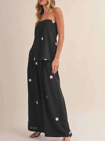 Split The Bill Set in Black Polka Dot