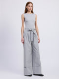Christelle Pant in Grey Pinstripe
