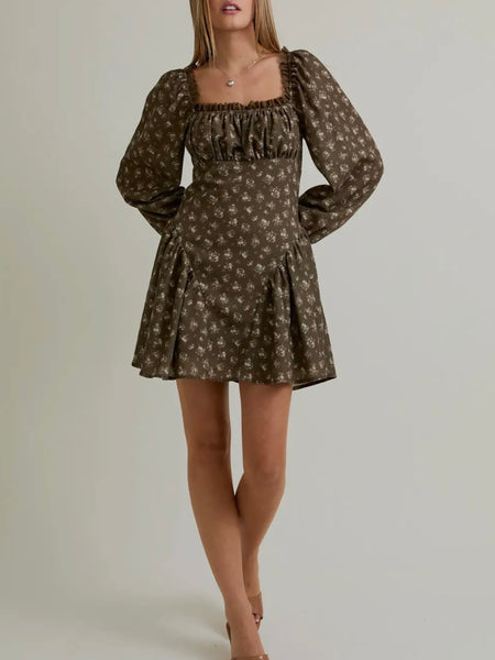 In The Details Mini Dress in Olive