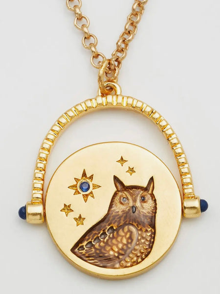Owl Spinner Necklace
