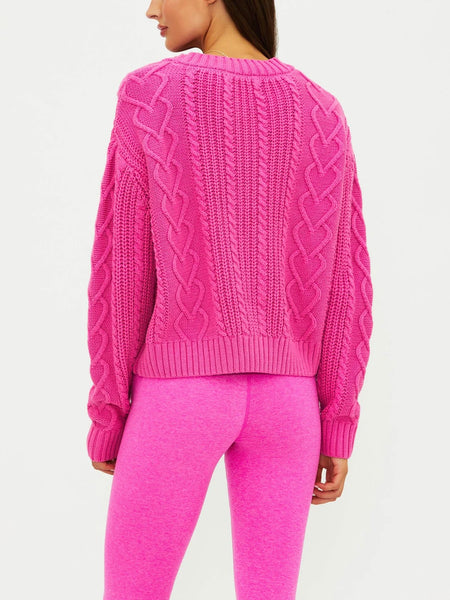 Teagan Cardigan in Electric Pink Cable