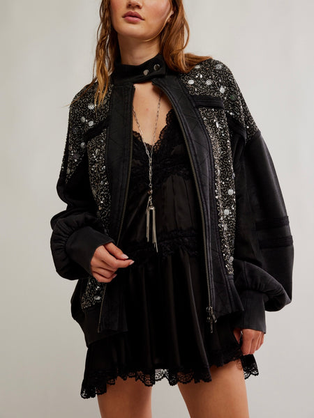 Sparkle Sweatshirt in Black Combo