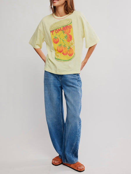 In Spring Tee in Lemon Water Combo