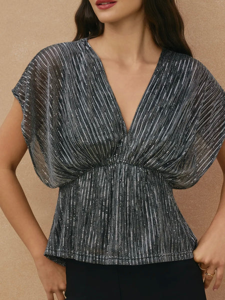 Shining Star Blouse in Silver