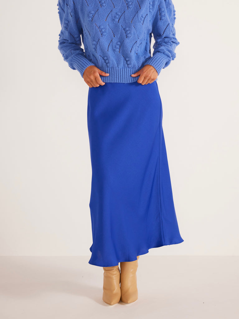Olivia Bias Skirt in Blue