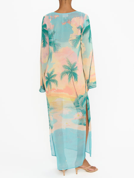 Staycation Coverup in Sunset Cove Chiffon