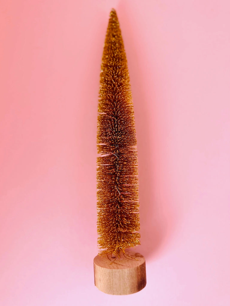 Light Up Skinny Glitter Bottle Brush in Yellow