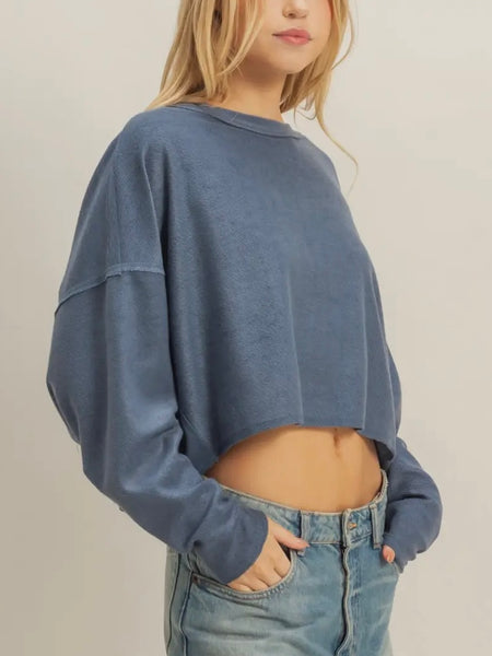 Keep It Casual Sweatshirt in Midnight Blue