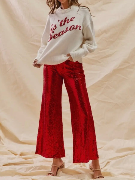 A Sprinkle of Sparkle Pant in Red