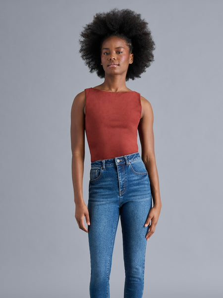 Ornella Bodysuit in Dusty Brick