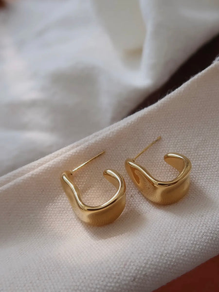 Ninelle Sculpted Wave Hoops