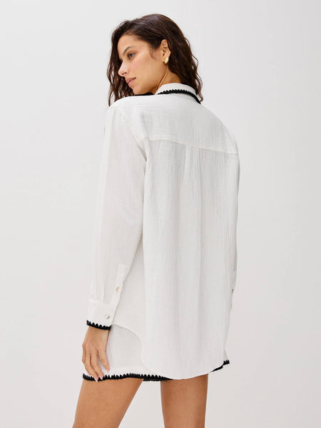 X RAILS Sunny Short in White Blanket Stitch