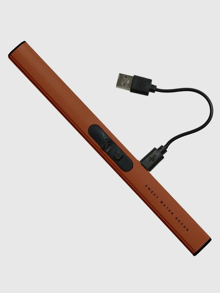 Rechargeable Electric Lighter in Burnt Orange