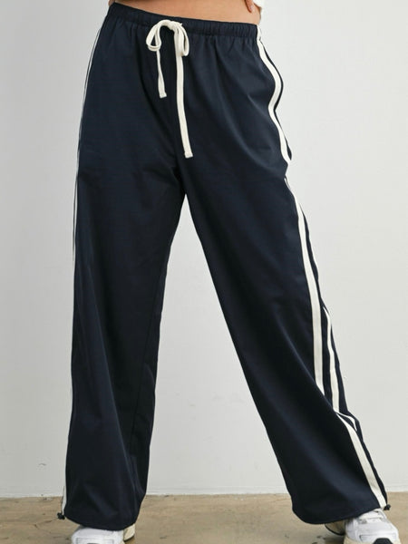 Down To Earth Stripe Pant in Navy