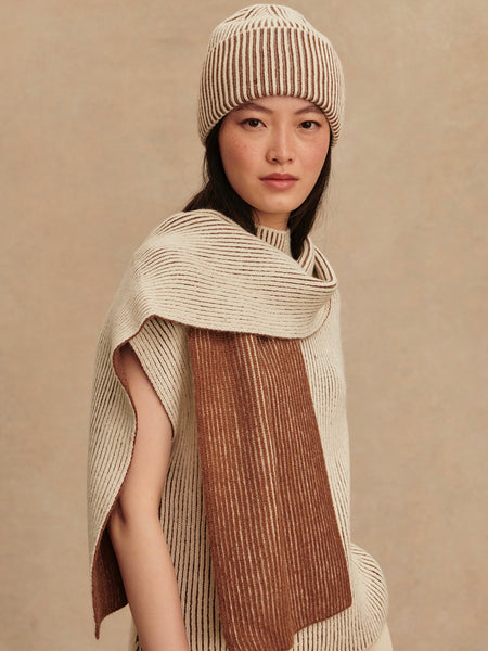 Deville Plated Scarf in Cocoa Dust