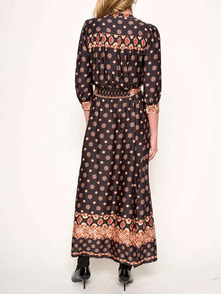 Cassie Dress in Charcoal Frost