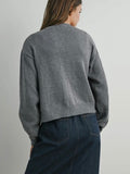 It's All About The Buttons Cardi in Grey
