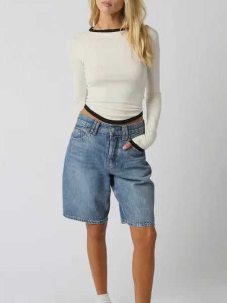 I'm On Bordered Top in Cream