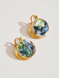 Zarae Round Natural Shell Earring