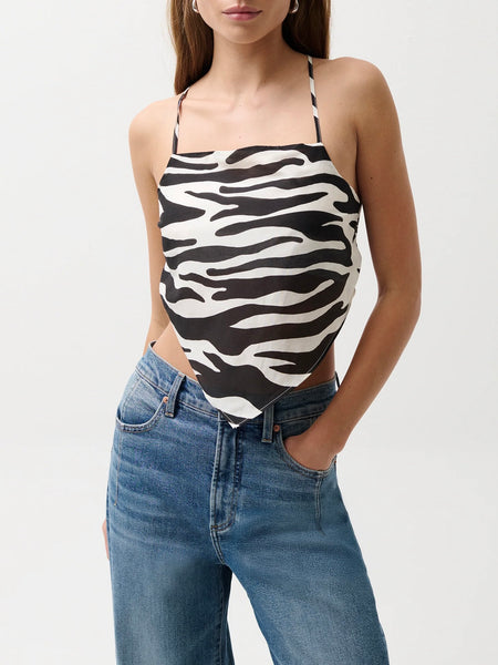 Sinclaire Scarf Top in Zebra