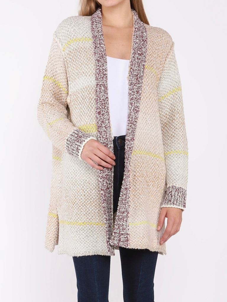 Pastel Touches Cardigan in Grey/Purple