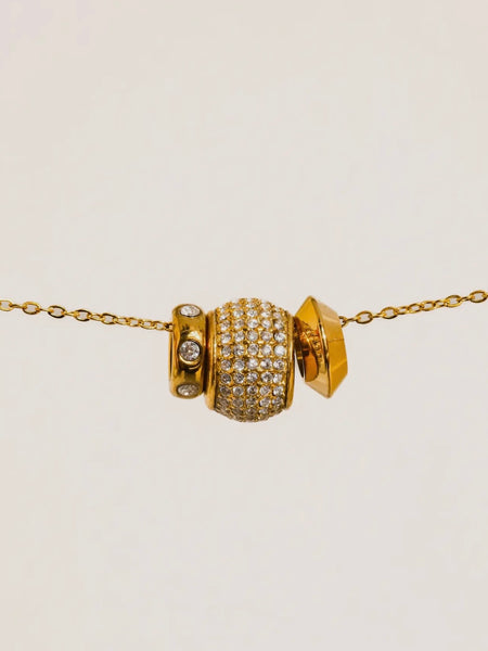 Enora CZ Bead Necklace