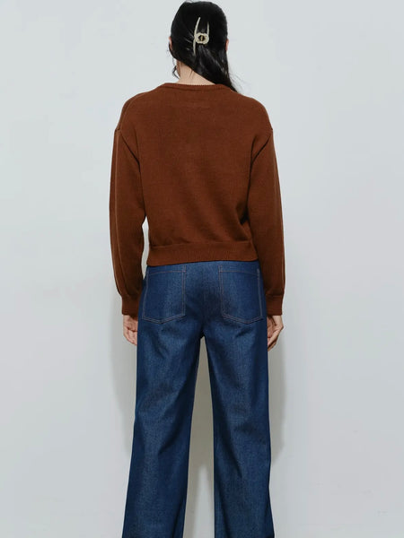 The Shroom Sweater in Brown