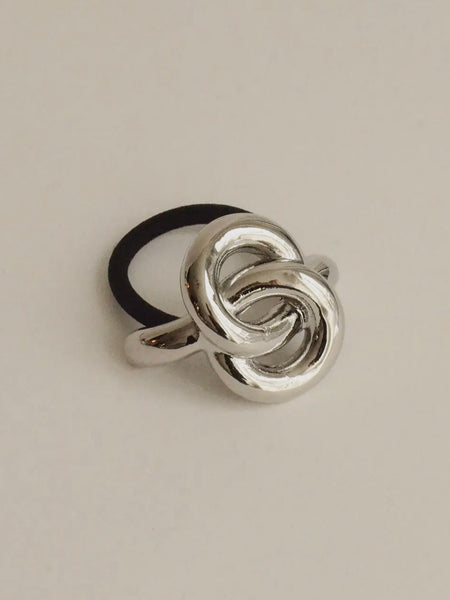Eternal Loop Hair Cuff in Silver