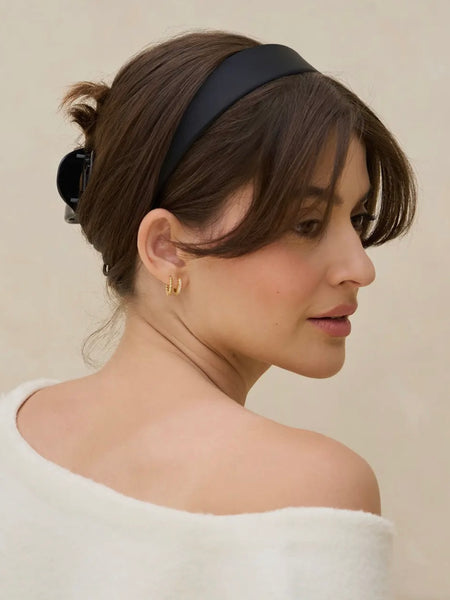 Black & Chocolate Satin & Velvet Headbands