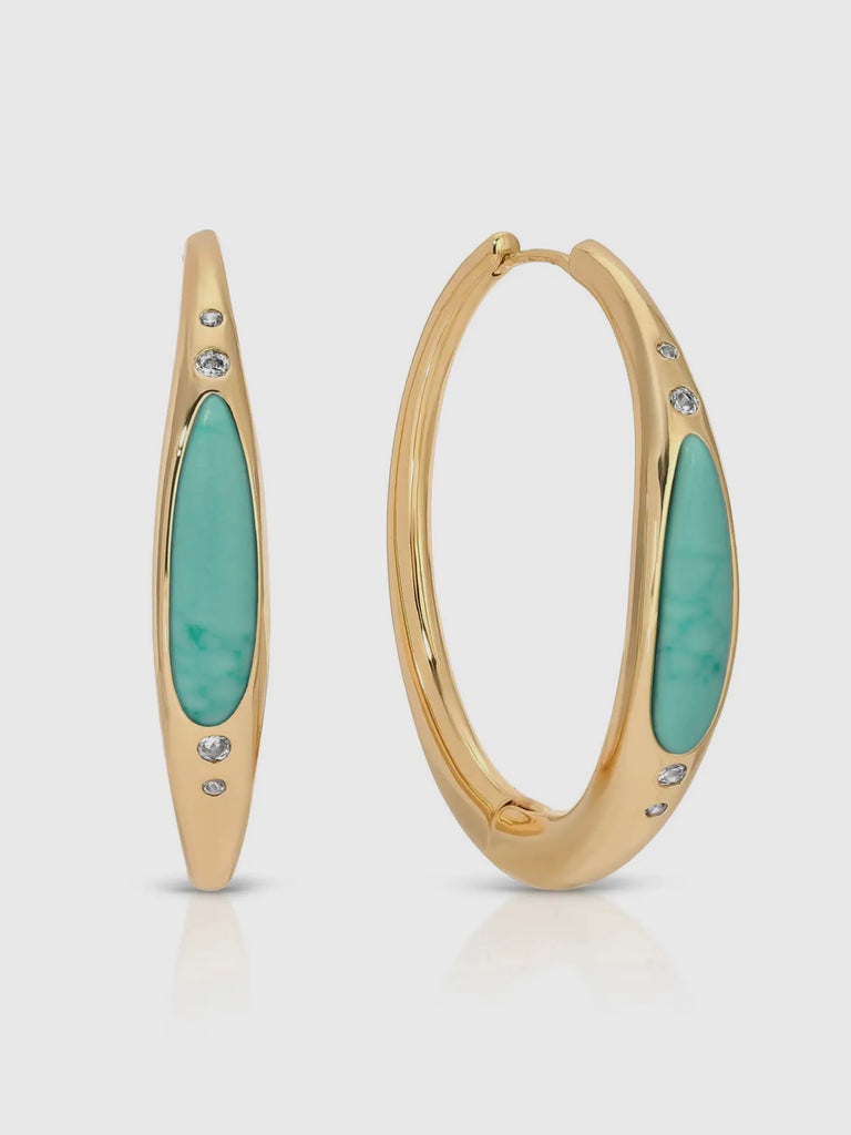 Turquoise Solstice Hoops