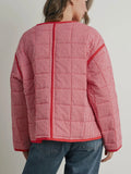 Quincy Quilted Puffer in Red