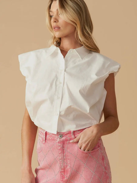 She's So Chic Shirt in White