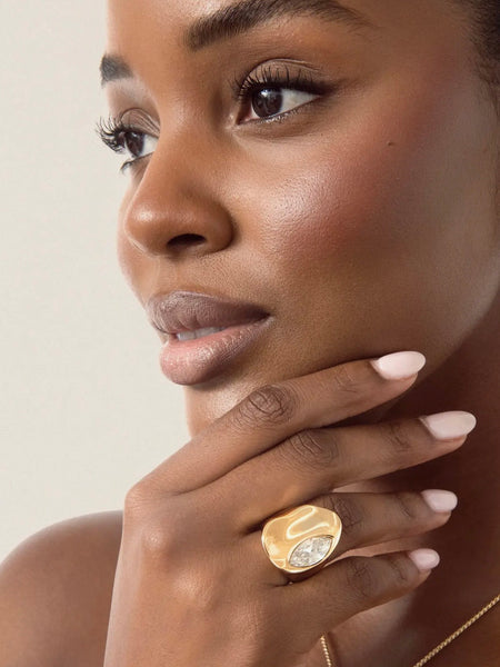 Liquid Crystal Statement Ring