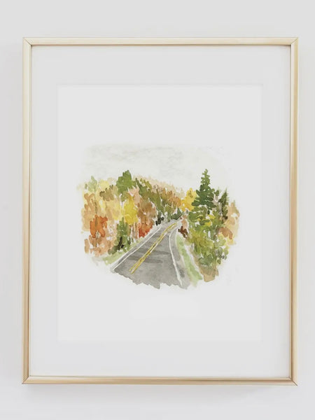 Autumn Road Art Print