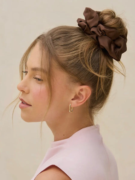 Black & Chocolate Oversized Scrunchies