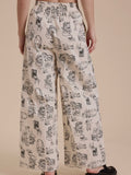 On The Town Printed Pants in Ecru