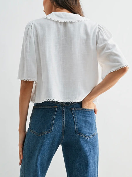 A Little Buzzed Blouse in White