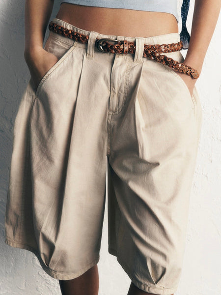Sol Stud Belt in Cognac
