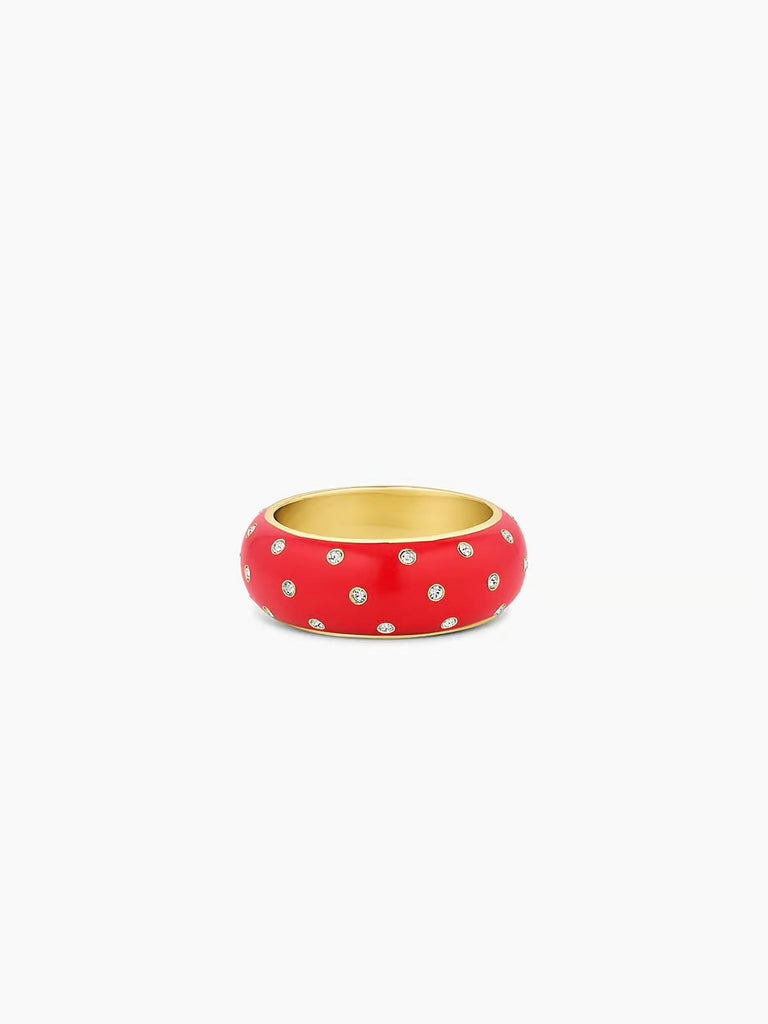 Noel Enamel Shimmer Ring in Red