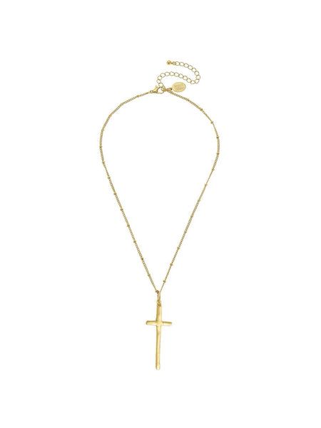 Dainty Tall Cross Necklace