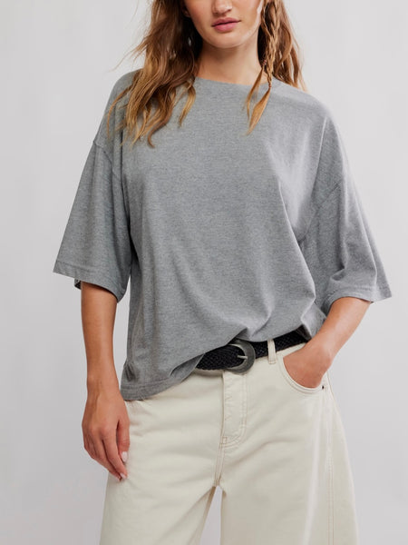 WTF Perfect Oversized Tee in Heather Grey
