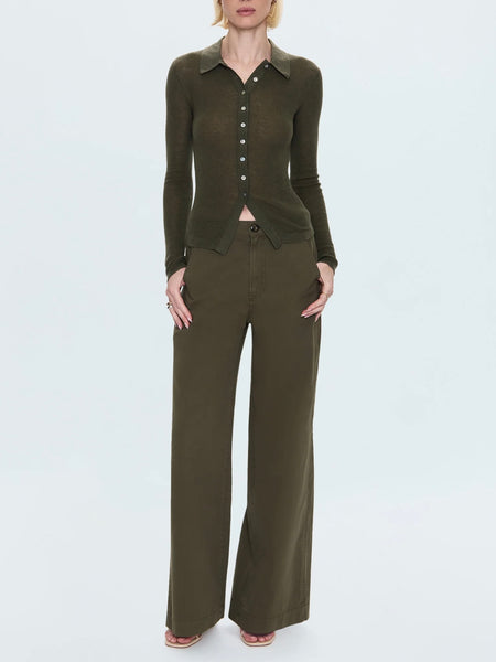 Korey Button Up Sweater in Sequioa