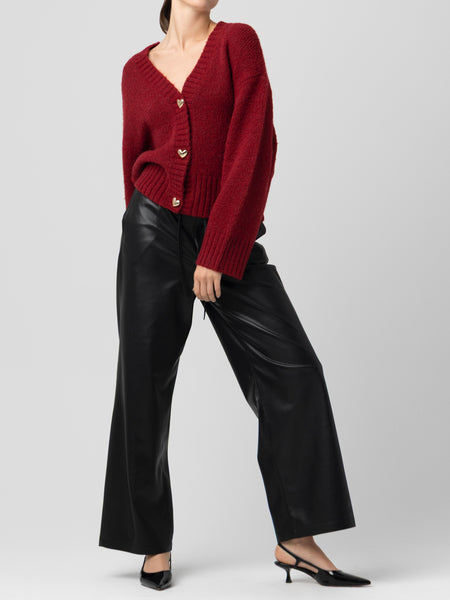 Crimson Crest Sweater in Red