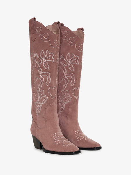 Willa Western Boot in Mauve