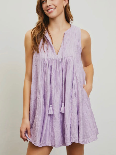Groovy Baby Wrap Dress in Lavender